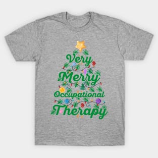 OT Christmas Very Merry Occupational Therapy Christmas T-Shirt